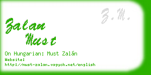 zalan must business card